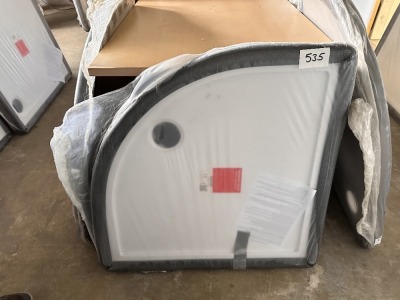 800×800MM QUAD SLIM WHITE TRAY