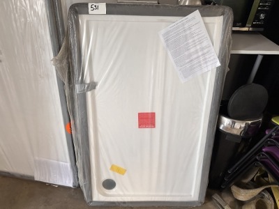 1200×760MM WHITE SLIM RECTANGULAR TRAY