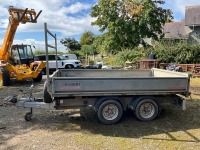 NUGENT 10ft x 5ft 3500KGS TWIN AXLE DROPSIDE TIPPING TRAILER - 2