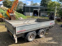 NUGENT 10ft x 5ft 3500KGS TWIN AXLE DROPSIDE TIPPING TRAILER - 8
