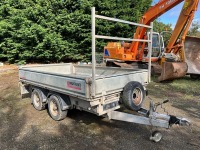 NUGENT 10ft x 5ft 3500KGS TWIN AXLE DROPSIDE TIPPING TRAILER - 13