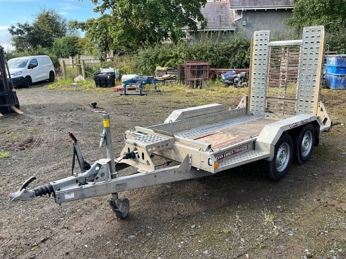 BRIAN JAMES CARGO DIGGER PLANT 2 9FT X 4FT6 2.7 TON TWIN AXLE PLANT TRAILER
