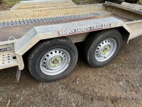 BRIAN JAMES CARGO DIGGER PLANT 2 9FT X 4FT6 2.7 TON TWIN AXLE PLANT TRAILER - 8