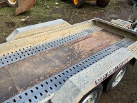 BRIAN JAMES CARGO DIGGER PLANT 2 9FT X 4FT6 2.7 TON TWIN AXLE PLANT TRAILER - 9