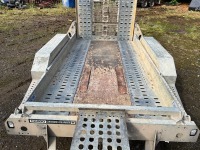 BRIAN JAMES CARGO DIGGER PLANT 2 9FT X 4FT6 2.7 TON TWIN AXLE PLANT TRAILER - 16
