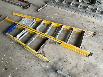 2No. FIBREGLASS STEP LADDERS