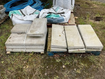14No. UNUSED ASSORTED MONO PITCH CONCRETE COPINGS 
