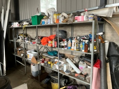 5No. BAYS OF METAL SHELVING & CONTENTS