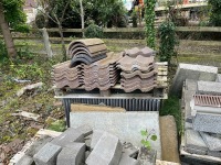 APPROX. 10No. PALLETS OF ASSORTED PAVING, KERBS, ROOF TILES ETC - 12