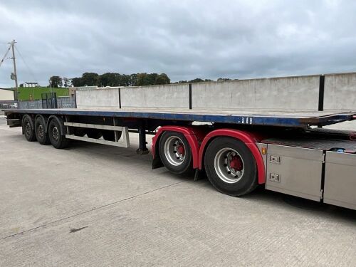 MONTRACON 45ft TRI AXLE FLATBED TRAILER ON AIR
