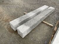 2No. UNUSED SILVER GRANITE GATE POSTS 2400mm x 240mm x 240mm - 6