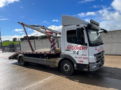 MERCEDES 816 7.5 TON 2 CAR BEAVERTAIL RECOVERY TRUCK