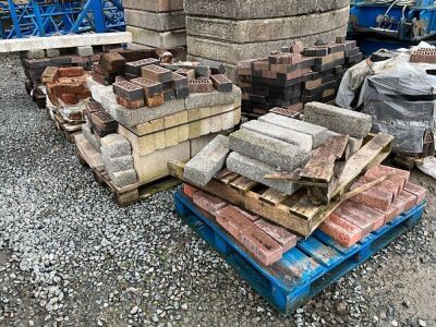 APPROX. 10No. ASSORTED PALLETS OF BRICKS, BLOCKS & PAVING