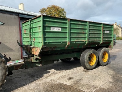 APPROX. 14ft TWIN AXLE FRASER TIPPING GRAIN TRAILER