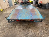 APPROX. 15ft x 7ft SINGLE AXLE BEAVERTAIL TRAILER Ramps, crashbars, lights - 6