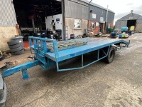 APPROX. 15ft x 7ft SINGLE AXLE BEAVERTAIL TRAILER Ramps, crashbars, lights - 9