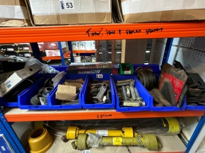 SHELF LOT TO INC. UNUSED ASSORTED MACHINERY PARTS
