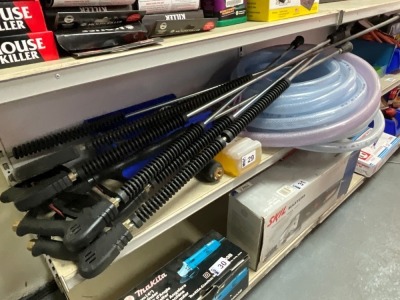 APPROX. 6No. UNUSED POWER WASHER LANCES, HOSE, FITTINGS & TURBO NOZZLE