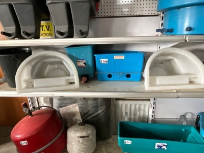 SHELF LOT OF ASSORTED TEAT FEEDERS