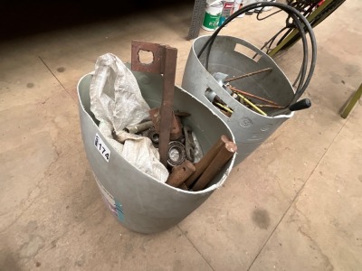 2No. PLASTIC DRUMS OF MISC PARTS