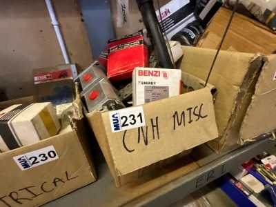 BOX LOT TO INC. CASE INTERNATIONAL MISC PARTS