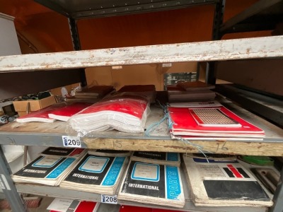 SHELF LOT TO INC. APPROX. 10No. CASE PARTS CATALOGUES