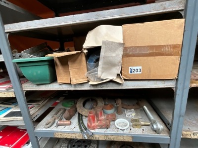 2No. SHELVES OF ASSORTED CASE FILTERS & TRACTOR PARTS
