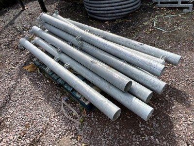 APPROX. 9No. 7ft GALVANISED GATE POSTS