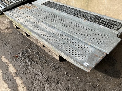 2No. APPROX. 8ft GALVANISED IFOR WILLIAMS RAMPS