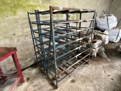 2No. METAL STORAGE RACKS