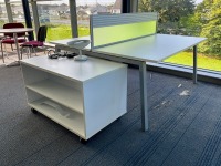 TWO PERSON BENCH DESK & LOW STORAGE ROLLOUT UNIT - 4
