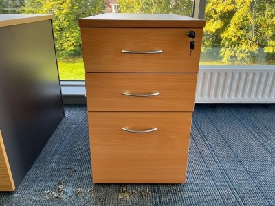 THREE DRAWER PEDESTAL