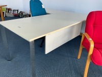 1800mm LEFT HAND CORNER DESK & OPERATORS CHAIR - 6