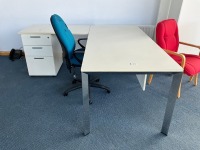 1800mm LEFT HAND CORNER DESK & OPERATORS CHAIR - 7