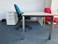 1800mm LEFT HAND CORNER DESK & OPERATORS CHAIR - 8
