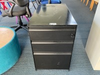 THREE DRAWER METAL PEDESTAL