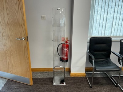 4 TIER CLEAR ACRYLIC FLOORSTANDING LITERATUR DISPLAY STAND