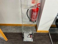 4 TIER CLEAR ACRYLIC FLOORSTANDING LITERATUR DISPLAY STAND - 2