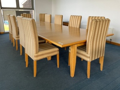 4000mm CONFERENCE TABLE, 11No. HIGH BACK CHAIRS & 1000mm TABLE EXTENSION