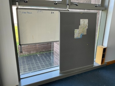 2No. ASSORTED WHITEBOARD / NOTICEBOARD