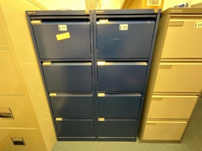 BISLEY FOUR DRAWER FILING CABINET