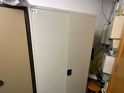 BISLEY TWO DOOR METAL CUPBOARD
