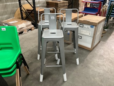 3No. UNUSED METAL BAR STOOLS