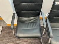 2No. RS LEATHER FACED MEETING CHAIRS - 3