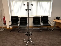 CHROME COAT & UMBRELLA STAND