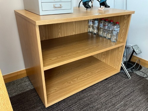 TWO TIER DESK HEIGHT BOOKCASE