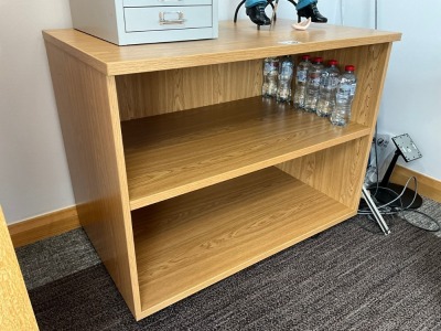 TWO TIER DESK HEIGHT BOOKCASE