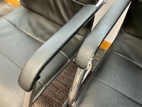 2No. RS LEATHER FACED MEETING CHAIRS - 4