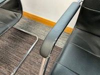 2No. RS LEATHER FACED MEETING CHAIRS - 5
