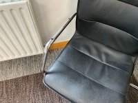 2No. RS LEATHER FACED MEETING CHAIRS - 3